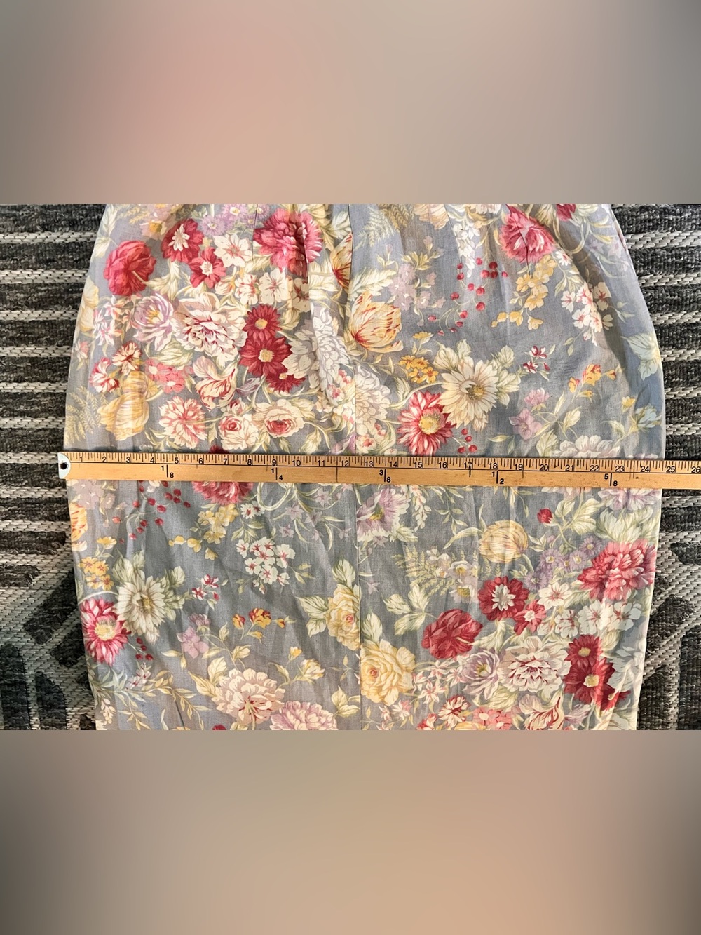 VINTAGE 90s LAUREN Ralph Lauren Sz 16 Linen Wrap Country Garden Party Midi Skirt - Picture 10 of 10